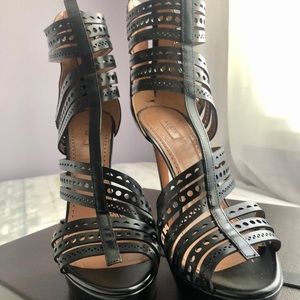 Alaia Leather laser cut heels